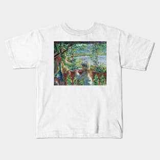 Near the Lake by Auguste Renoir Kids T-Shirt